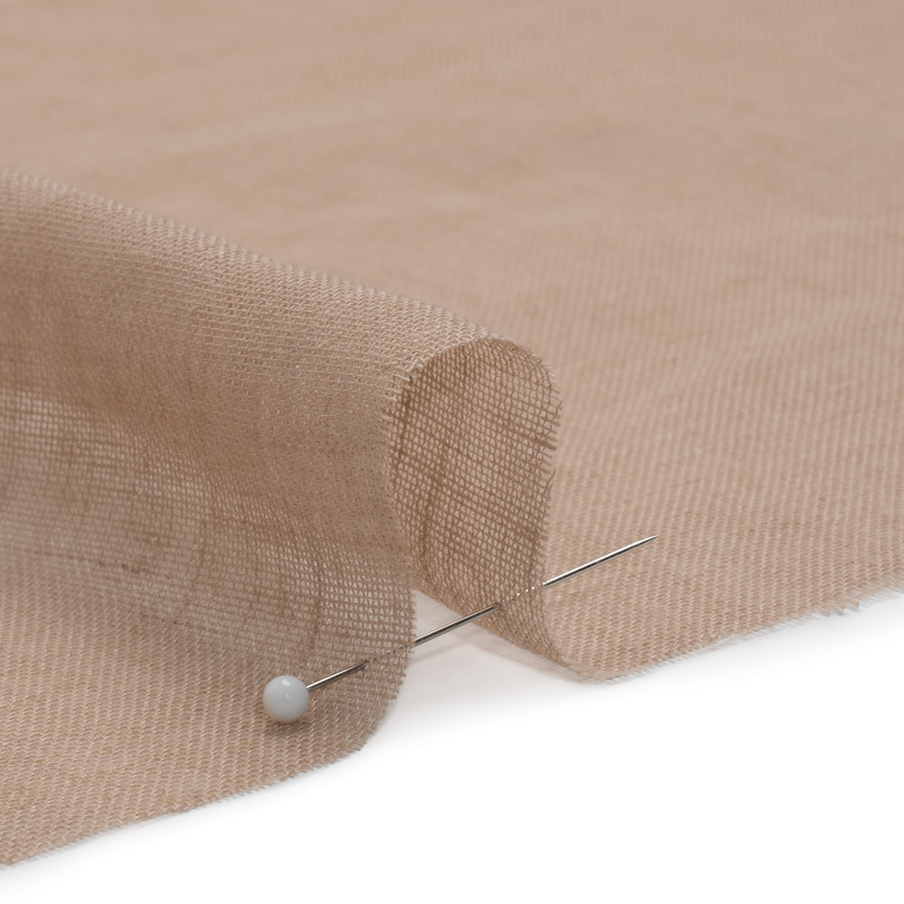 Gauzy Linen Blend Drapery Sheers Woven 118" - Quartz - British Imported Detail