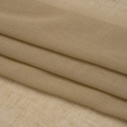 Gauzy Linen Blend Drapery Sheers Woven 118" - Sand - British Imported Folded