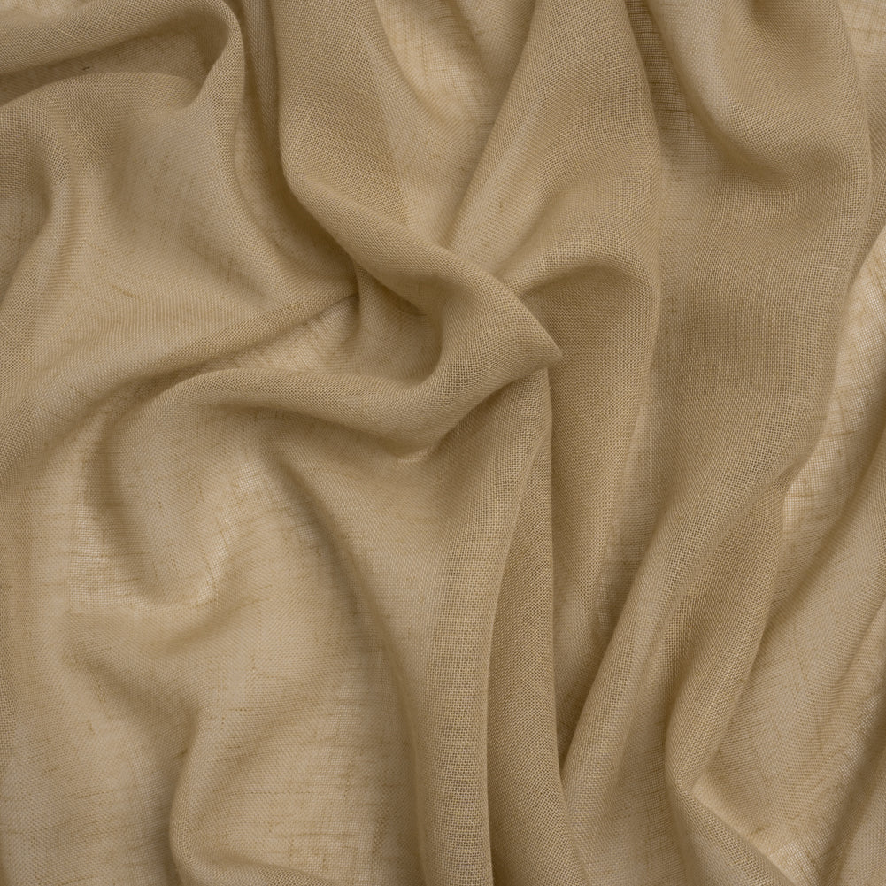 Gauzy Linen Blend Drapery Sheers Woven 118" - Sand - British Imported