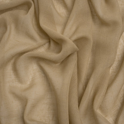 Gauzy Linen Blend Drapery Sheers Woven 118" - Sand - British Imported
