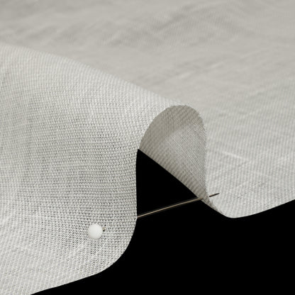Crisp Linen Blend Drapery Sheers 122" - Ivory - British Imported Detail