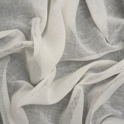 Crisp Linen Blend Drapery Sheers 122" - Ivory - British Imported
