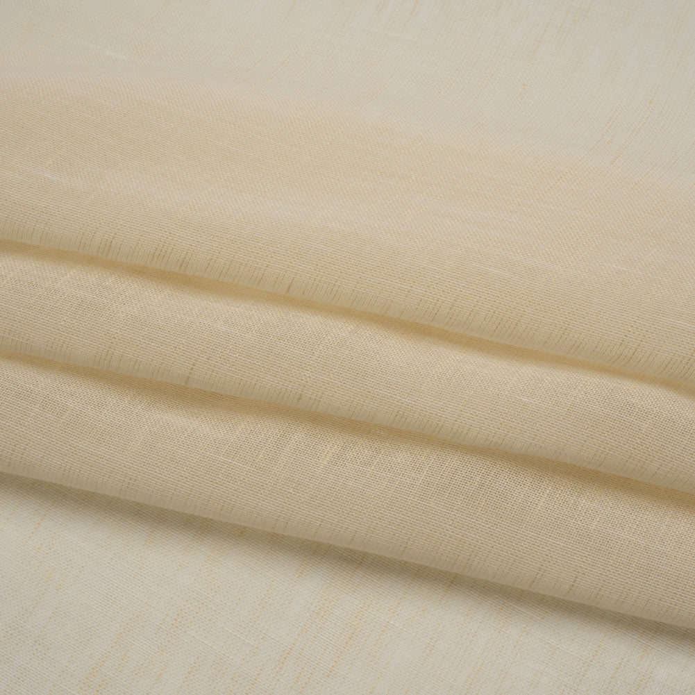 Crisp Linen Blend Drapery Sheers 122" - Linen - British Imported Folded