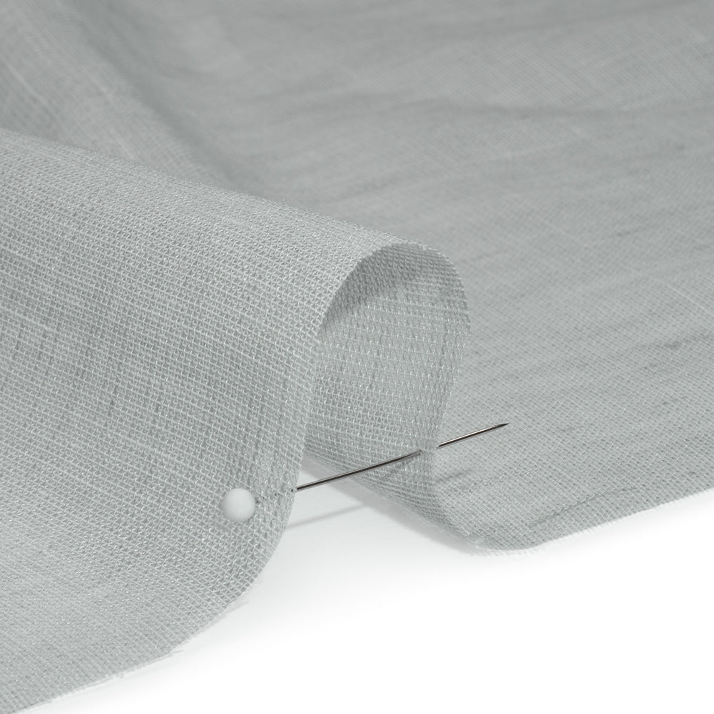 Crisp Linen Blend Drapery Sheers 122" - Mist - British Imported Detail