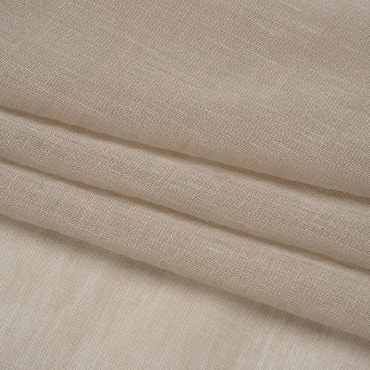 Crisp Linen Blend Drapery Sheers 122" - Putty - British Imported Folded
