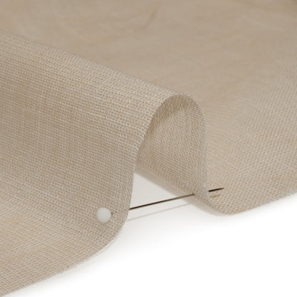 Crisp Linen Blend Drapery Sheers 122" - Putty - British Imported Detail
