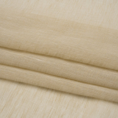 Crisp Linen Blend Drapery Sheers 122" - Sand - British Imported Folded