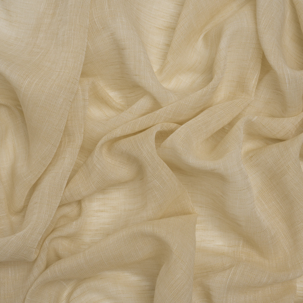 Crisp Linen Blend Drapery Sheers 122" - Sand - British Imported
