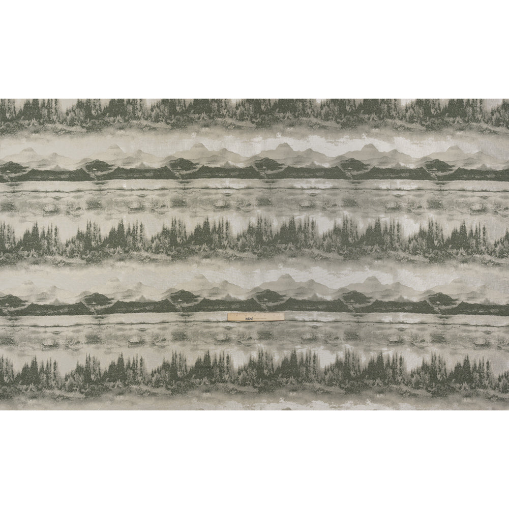 Recycled Polyester Drapery Jacquard - Forest Hazy Landscapes - British Imported Full