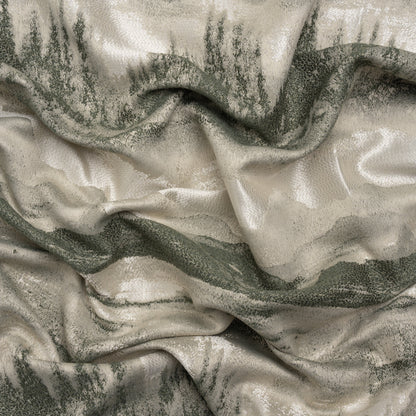 Recycled Polyester Drapery Jacquard - Forest Hazy Landscapes - British Imported