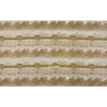 Recycled Polyester Drapery Jacquard - Ochre Hazy Landscapes - British Imported Full