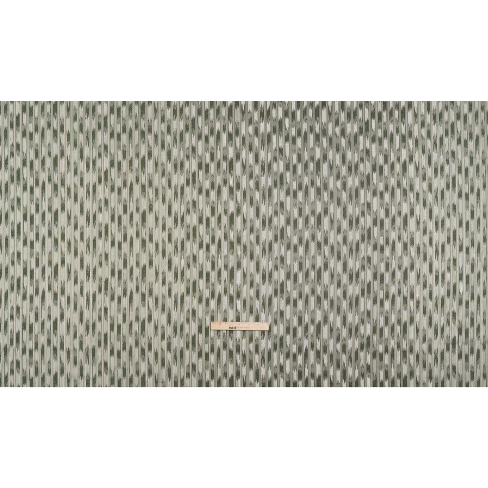 Recycled Polyester Drapery Jacquard - Forest Streaking Stripes - British Imported Full