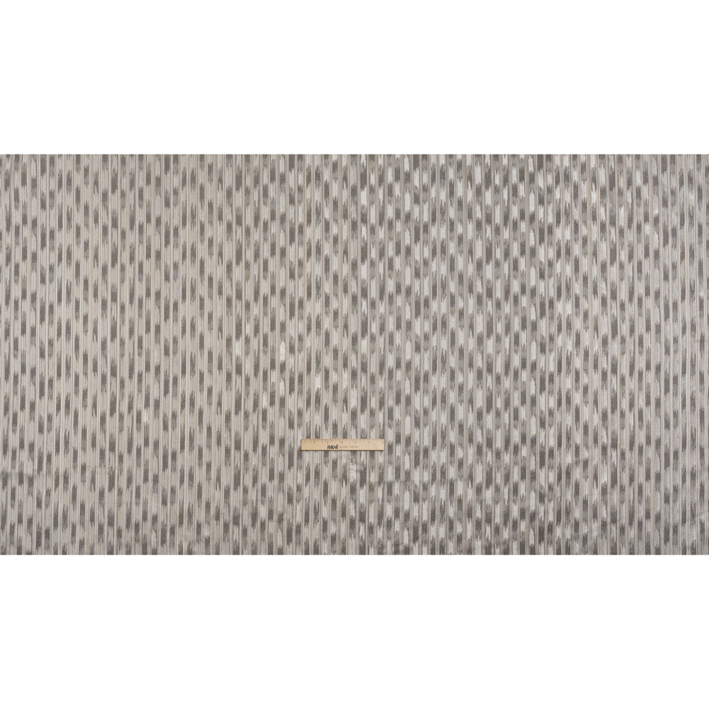 Recycled Polyester Drapery Jacquard - Slate Streaking Stripes - British Imported Full