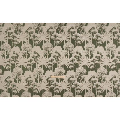 Recycled Polyester Drapery Jacquard - Forest Jungle Trees - British Imported Full