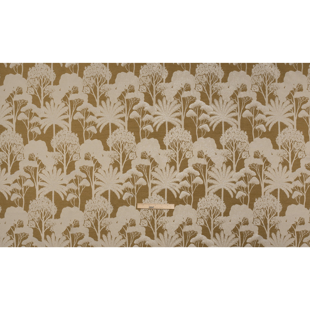 Recycled Polyester Drapery Jacquard - Ochre Jungle Trees - British Imported Full