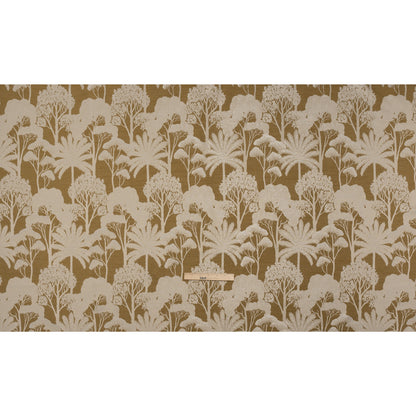 Recycled Polyester Drapery Jacquard - Ochre Jungle Trees - British Imported Full