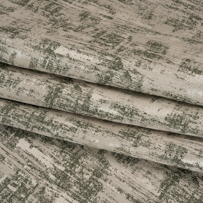 Recycled Polyester Drapery Jacquard - Forest Abstract Strokes - British Imported Folded