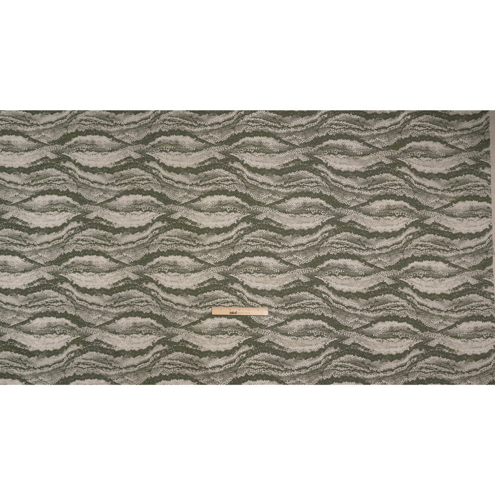 Recycled Polyester Jacquard - Forest Landscape Spots - British Imported Full