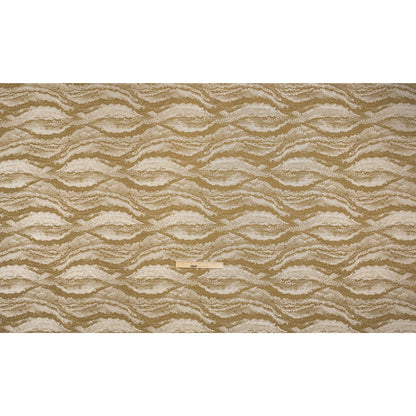 Recycled Polyester Jacquard - Ochre Landscape Spots - British Imported Full