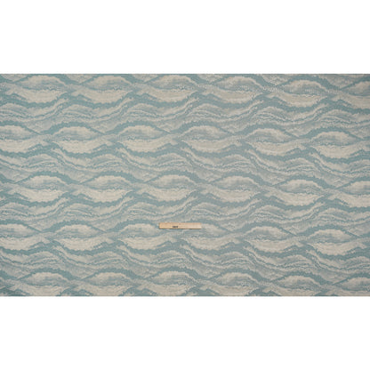 Recycled Polyester Jacquard - Seafoam Landscape Spots - British Imported Full