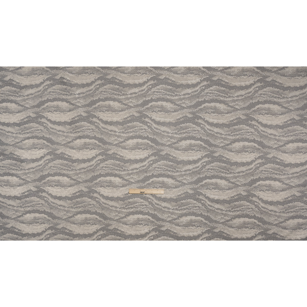 Recycled Polyester Jacquard - Slate Landscape Spots - British Imported Full