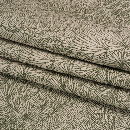 Recycled Polyester Jacquard - Forest Lush Garden - British Imported Folded