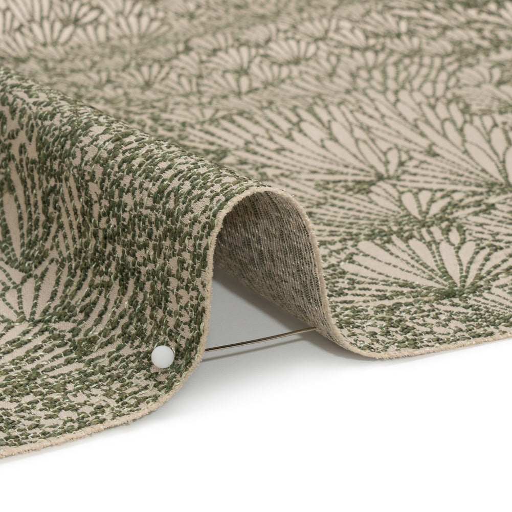 Recycled Polyester Jacquard - Forest Lush Garden - British Imported Detail