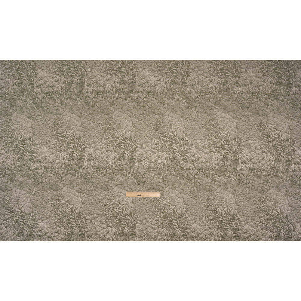 Recycled Polyester Jacquard - Forest Lush Garden - British Imported Full