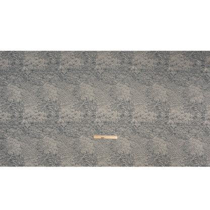 Recycled Polyester Jacquard - Indigo Lush Garden - British Imported Full