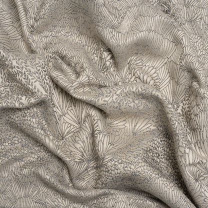 Recycled Polyester Jacquard - Slate Lush Garden - British Imported