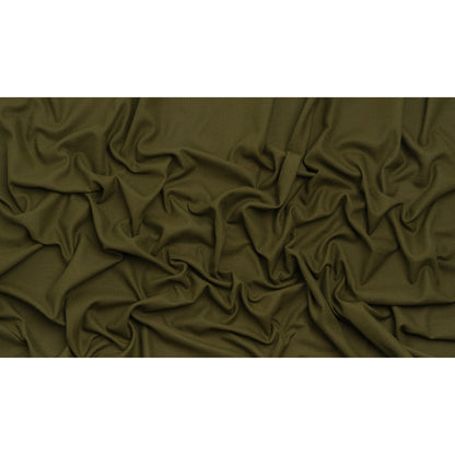 Linen Look Recycled Polyester and Cotton Woven - Olive - British Imported