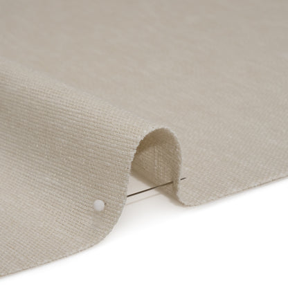 Linen Look Recycled Polyester and Cotton Woven - Oyster - British Imported