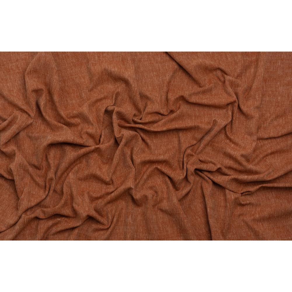 Linen Look Recycled Polyester and Cotton Woven - Paprika - British Imported