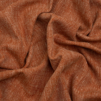 Linen Look Recycled Polyester and Cotton Woven - Paprika - British Imported