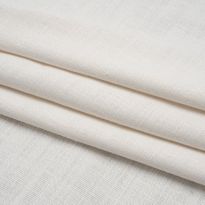 Linen Look Recycled Polyester and Cotton Woven - Pearl - British Imported