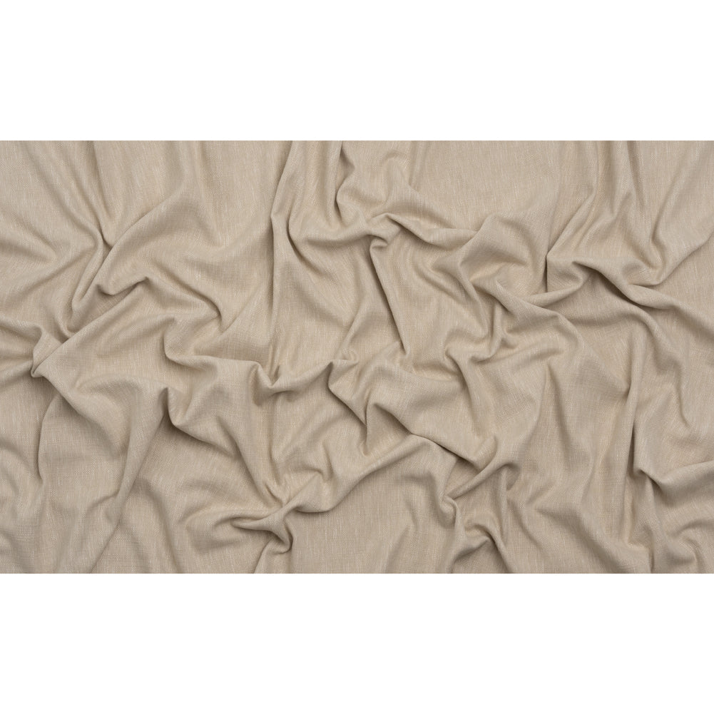 Linen Look Recycled Polyester and Cotton Woven - Putty - British Imported