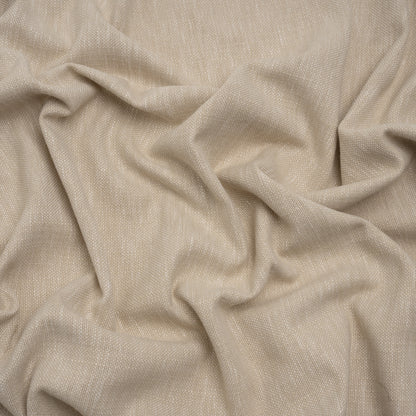 Linen Look Recycled Polyester and Cotton Woven - Putty - British Imported