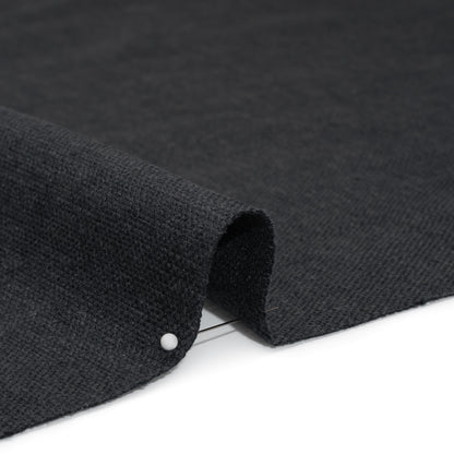 Linen Look Recycled Polyester and Cotton Woven - Raven - British Imported
