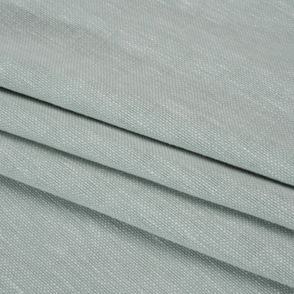 Linen Look Recycled Polyester and Cotton Woven - Seafoam - British Imported