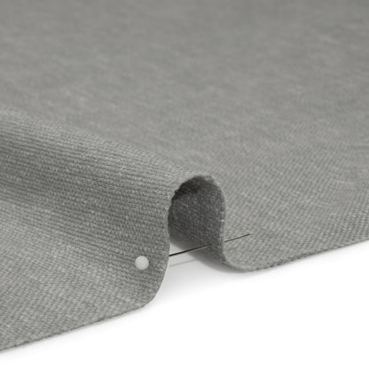 Linen Look Recycled Polyester and Cotton Woven - Silver - British Imported