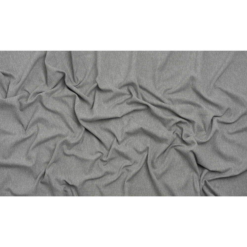 Linen Look Recycled Polyester and Cotton Woven - Silver - British Imported - Full