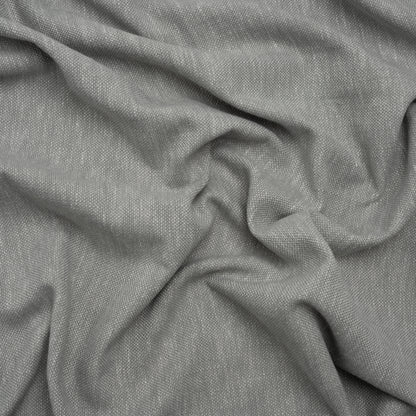 Linen Look Recycled Polyester and Cotton Woven - Silver - British Imported