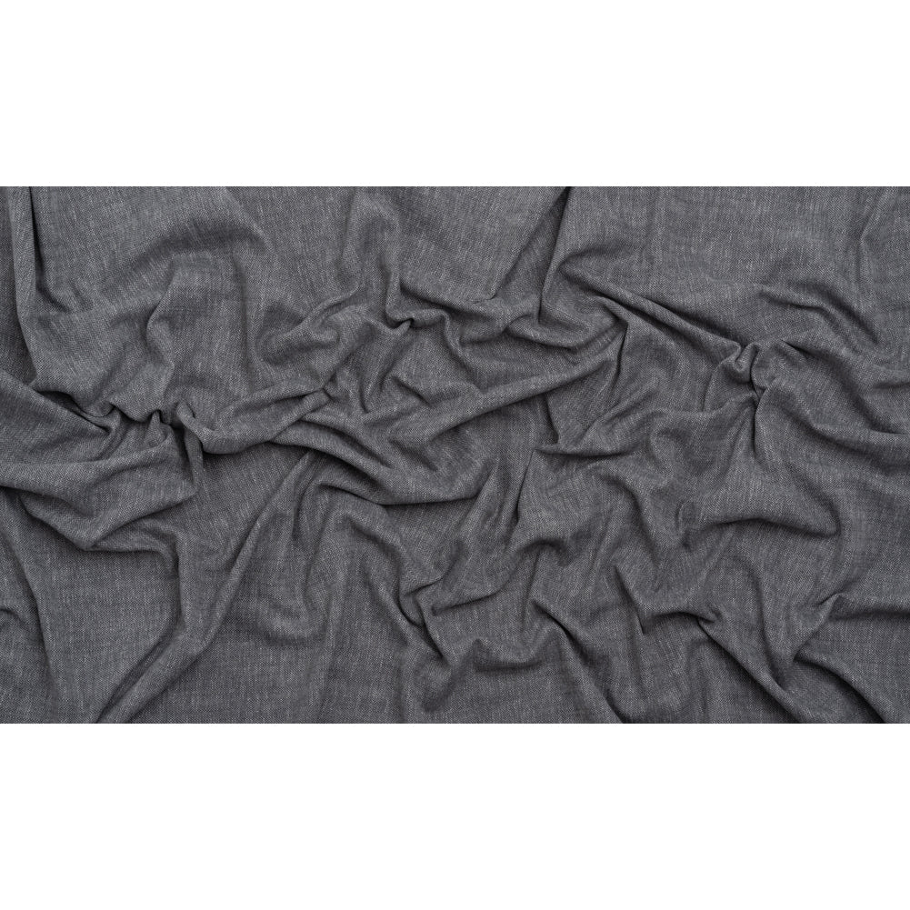 Linen Look Recycled Polyester and Cotton Woven - Slate - British Imported - Full