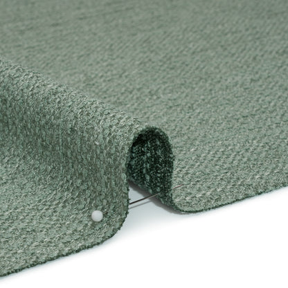 Textured Recycled Polyester Woven - Aloe Boucle Stripes - British Imported