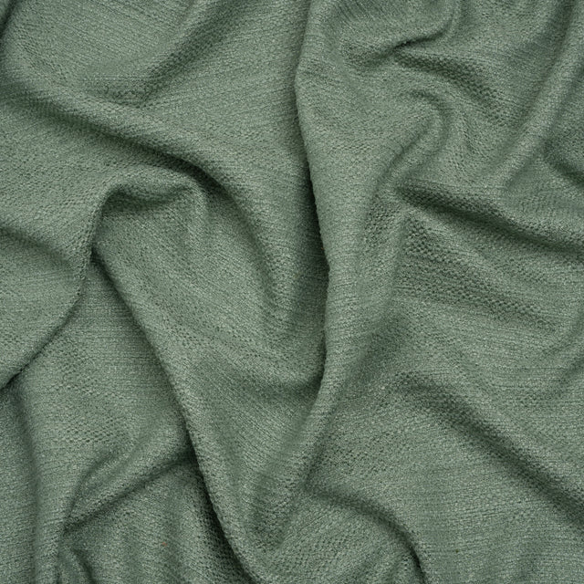 Textured Recycled Polyester Woven - Aloe Boucle Stripes - British Imported