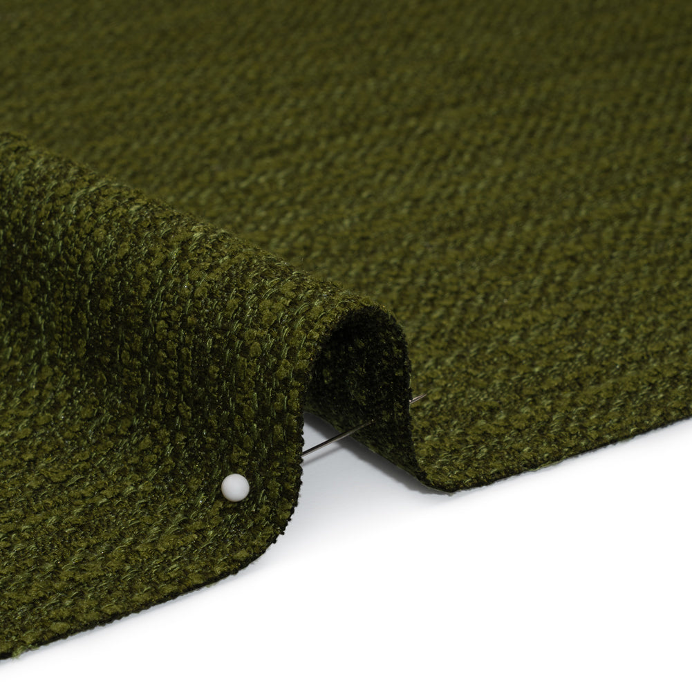 Textured Recycled Polyester Woven - Bottle Boucle Stripes - British Imported - Detail