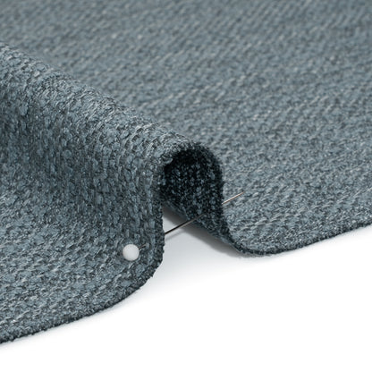 Textured Recycled Polyester Woven - Chambray Boucle Stripes - British Imported