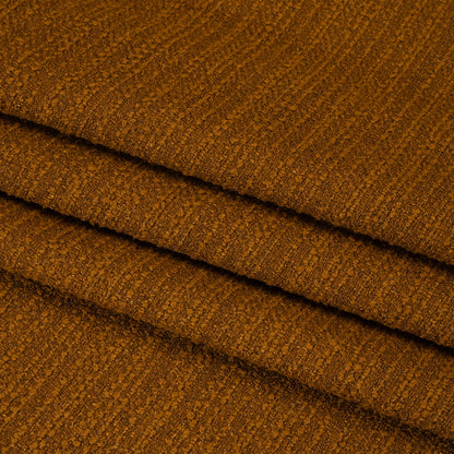 Textured Recycled Polyester Woven - Copper Boucle Stripes - British Imported