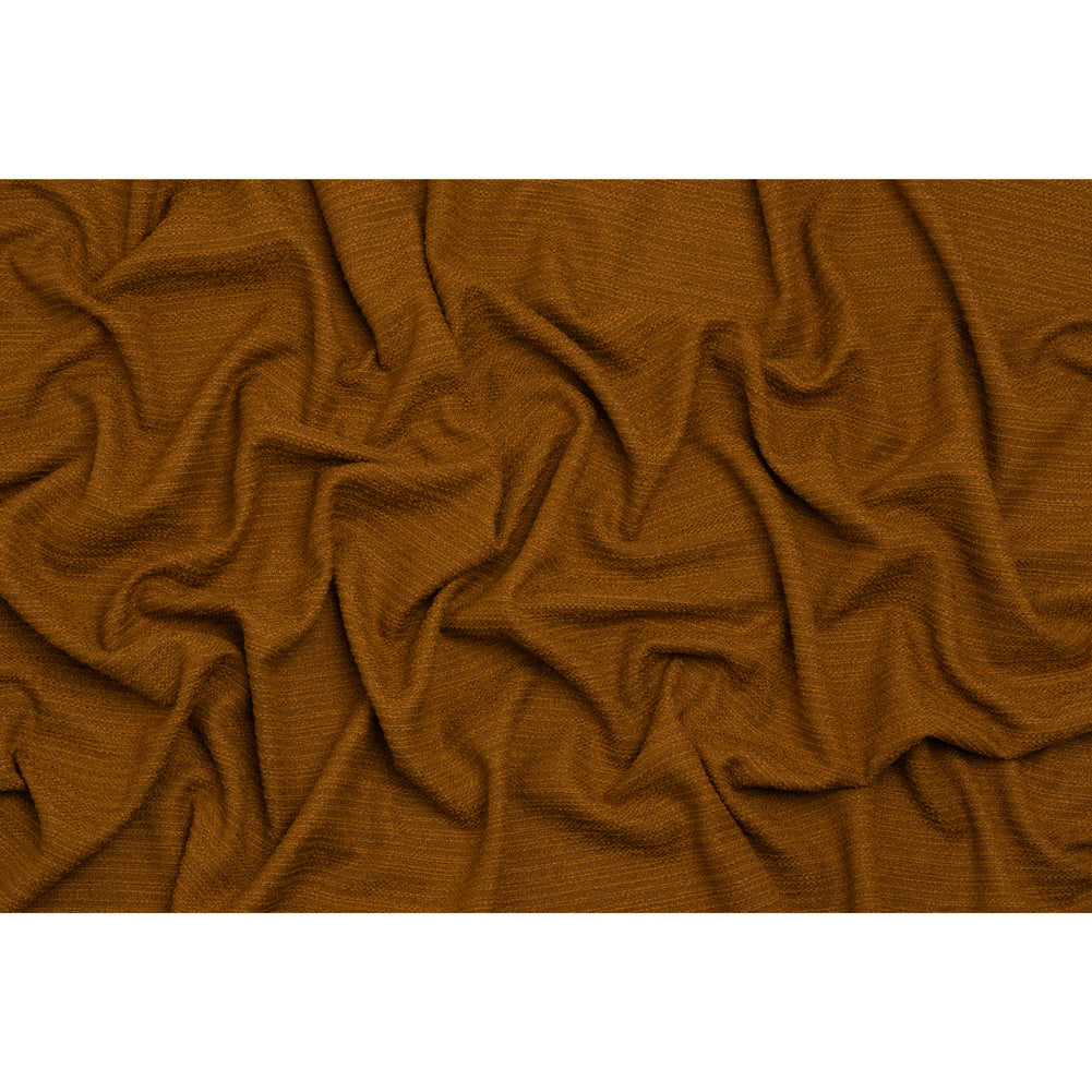 Textured Recycled Polyester Woven - Copper Boucle Stripes - British Imported - Full