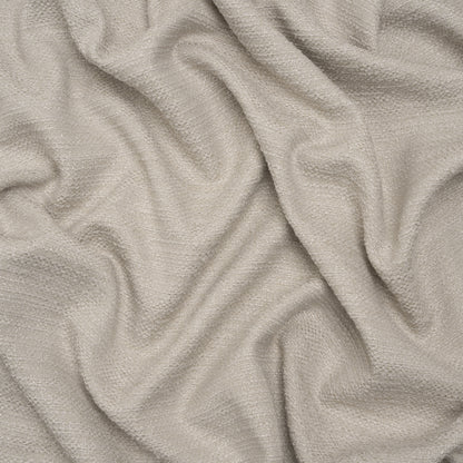 Textured Recycled Polyester Woven - Dove Boucle Stripes - British Imported